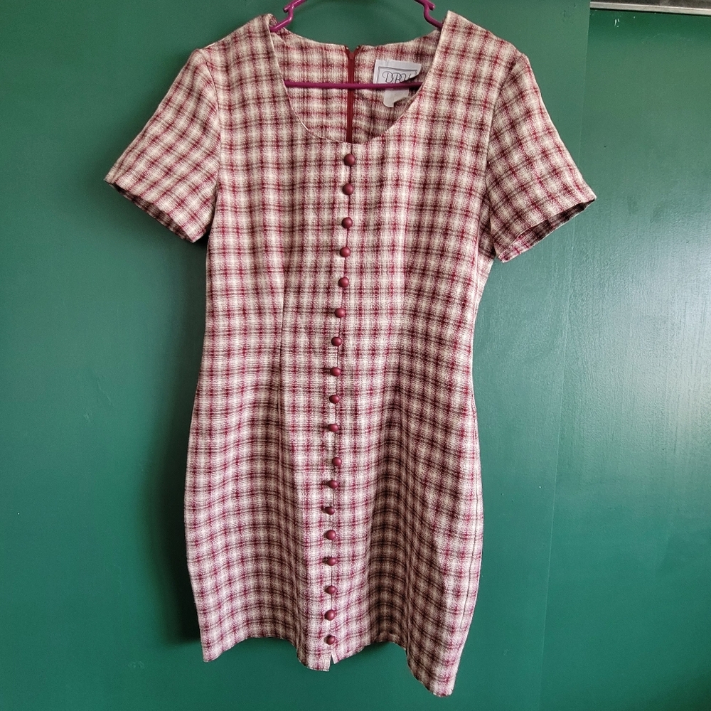 Vintage DBY Gingham Plaid Button Down Size 5
